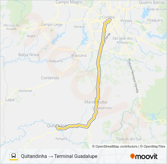 G01 QUITANDINHA / GUADALUPE Bus Line Map