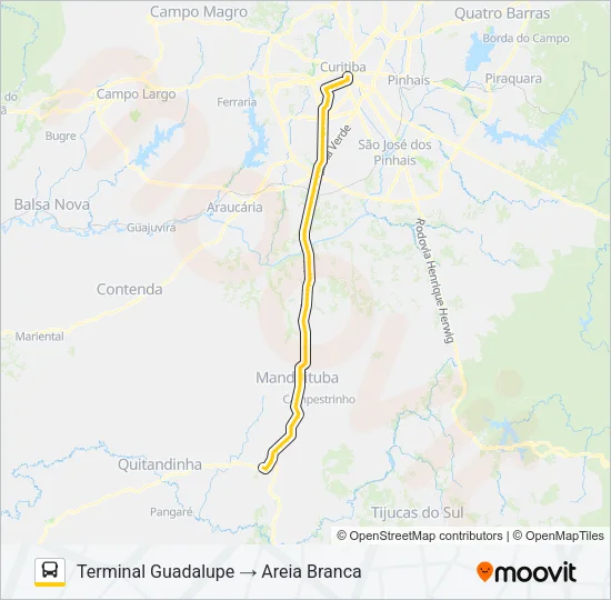 G72 AREIA BRANCA / GUADALUPE Bus Line Map