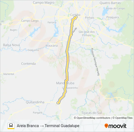 G72 AREIA BRANCA / GUADALUPE Bus Line Map