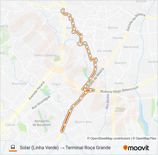 S02 ROÇA GRANDE / LINHA VERDE Bus Line Map