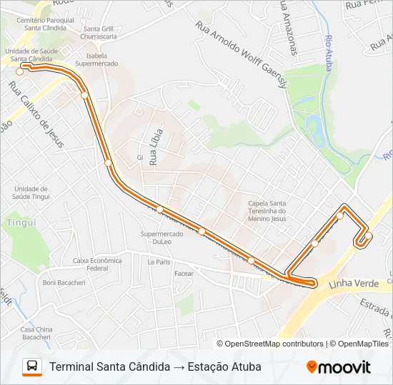 238 ATUBA / SANTA CÂNDIDA Bus Line Map