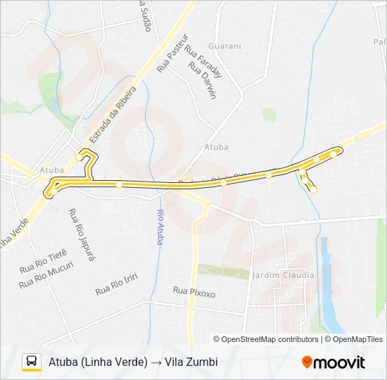 C66 VILA ZUMBI / ATUBA Bus Line Map