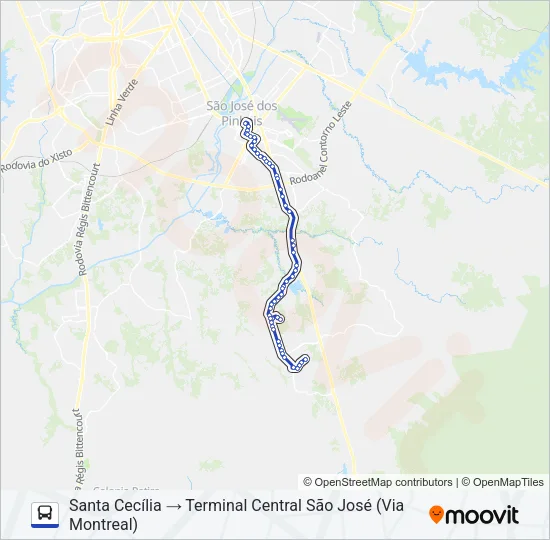 1052 CAMPO LARGO Bus Line Map