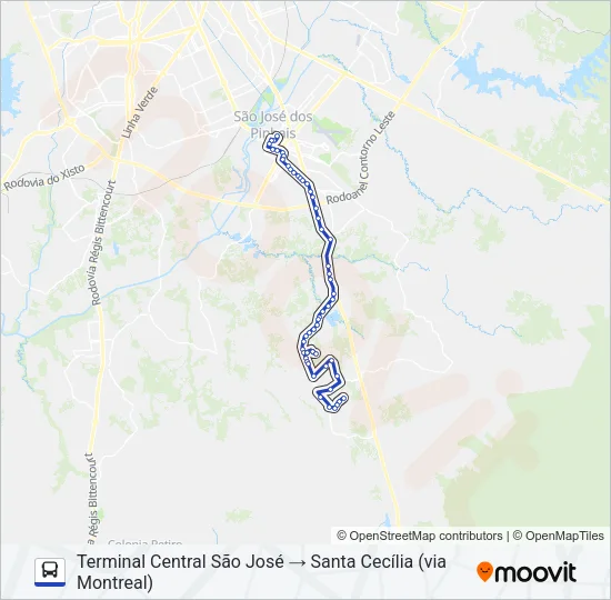 1052 CAMPO LARGO Bus Line Map