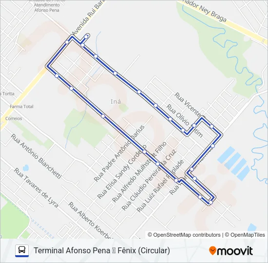 144 FÊNIX Bus Line Map