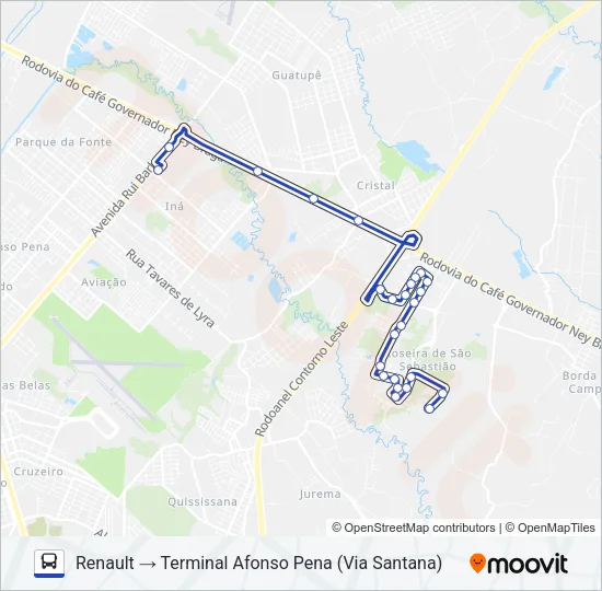 125 RENAULT Bus Line Map