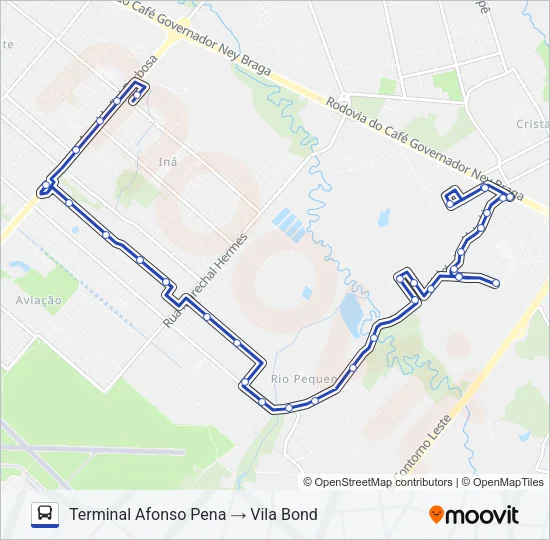 109 VILA BOND Bus Line Map