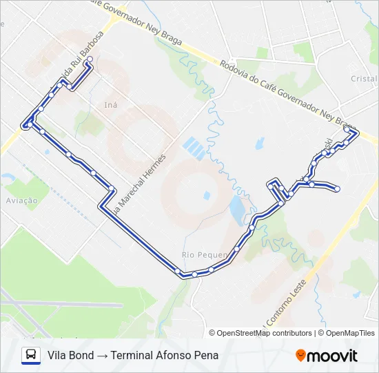 109 VILA BOND Bus Line Map