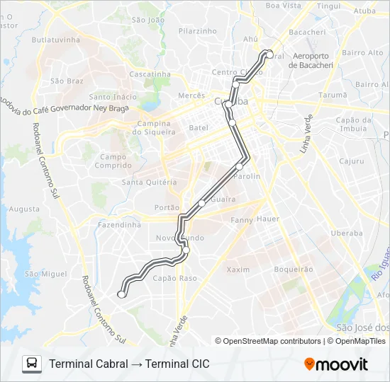 210 CABRAL / CIC Bus Line Map