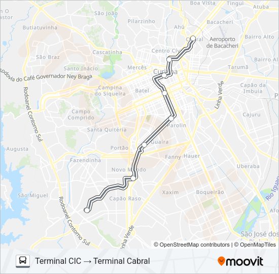 210 CABRAL / CIC Bus Line Map