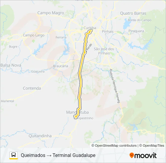 G71 MANDIRITUBA / GUADALUPE Bus Line Map