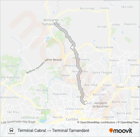 A04 TAMANDARÉ / CABRAL (LD) Bus Line Map