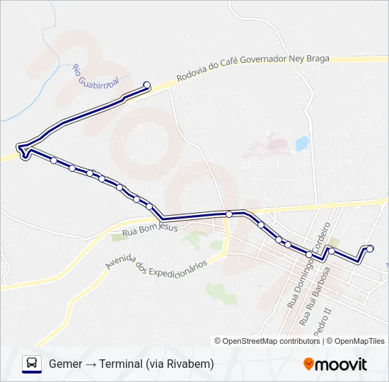 111 GEMER Bus Line Map