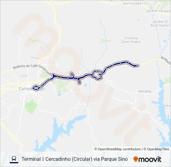 117 RONDINHA Bus Line Map