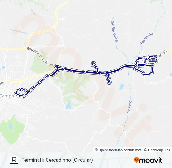 117 RONDINHA Bus Line Map