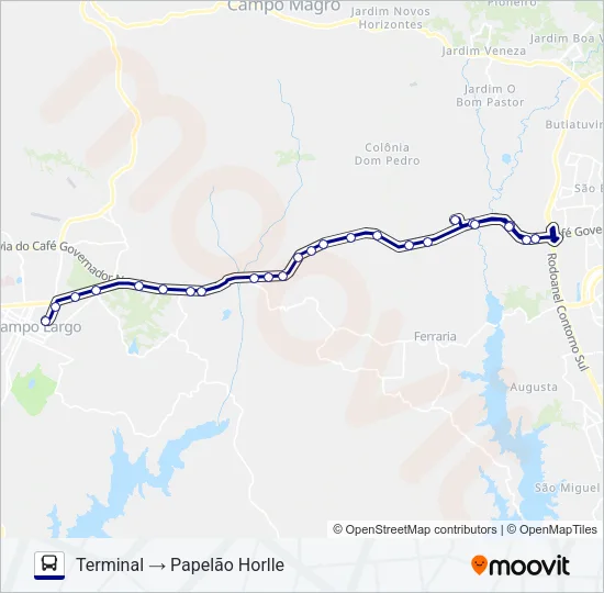 256 BARREIRINHA / GUADALUPE Bus Line Map