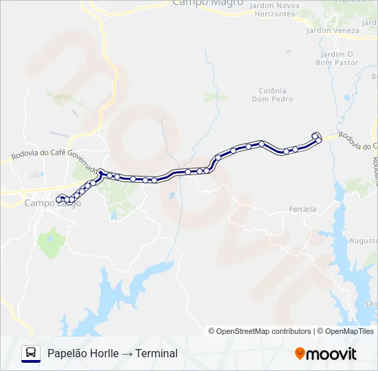 256 BARREIRINHA / GUADALUPE Bus Line Map