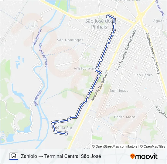1004 ZANIOLO Bus Line Map