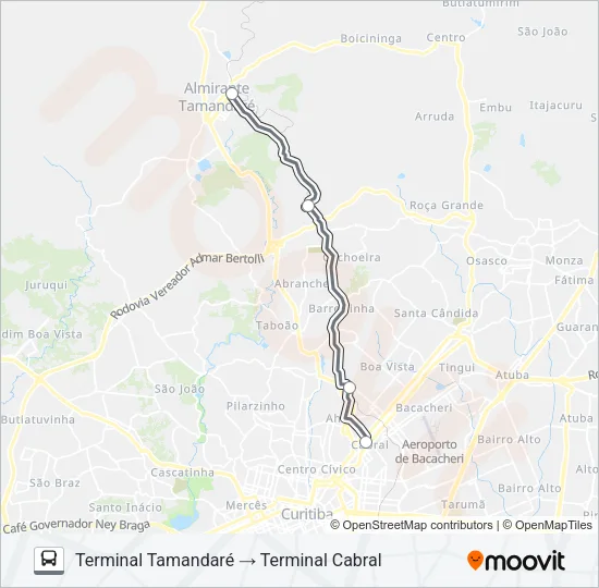 A04 TAMANDARÉ / CABRAL Bus Line Map