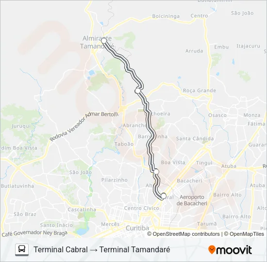 A04 TAMANDARÉ / CABRAL Bus Line Map