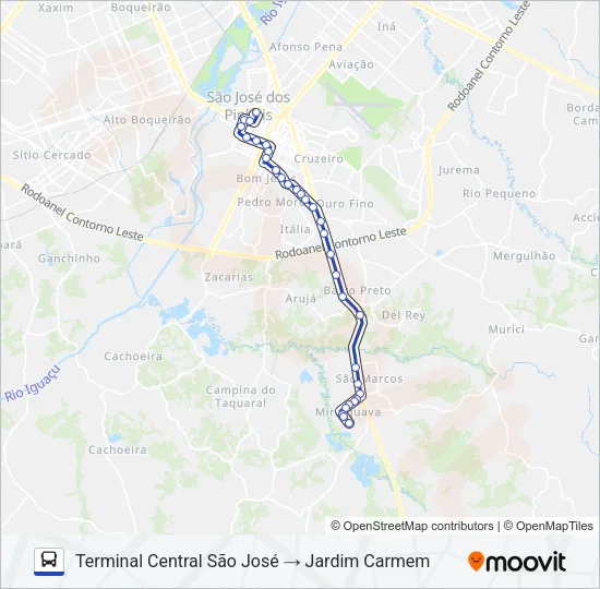 1012 JARDIM CARMEM Bus Line Map