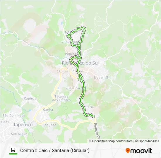 001 NORTE SUL CAIC SANTARIA Route: Schedules, Stops & Maps - Centro ↺ ...