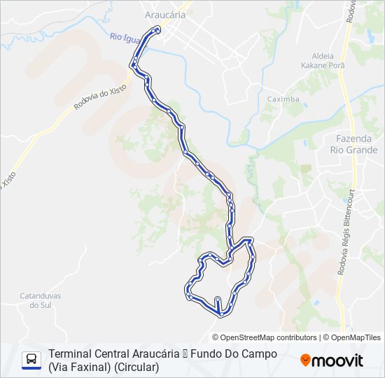 Rota da linha d34: horários, paradas e mapas - Patagônia (Via Fainor)  (Atualizado)