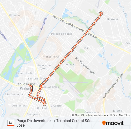 Como chegar até Colégio estadual costa viana em São José Dos Pinhais de  Ônibus?