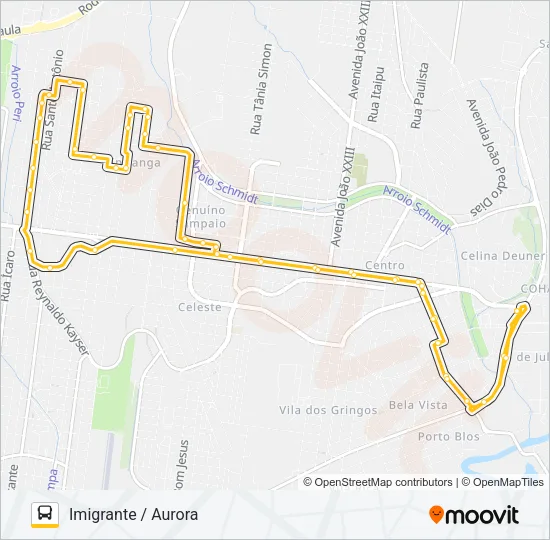 L5 IMIGRANTE / AURORA Bus Line Map