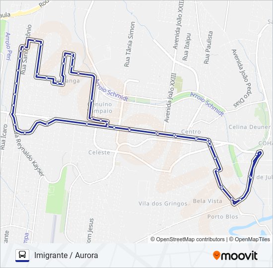 L5 IMIGRANTE / AURORA bus Line Map