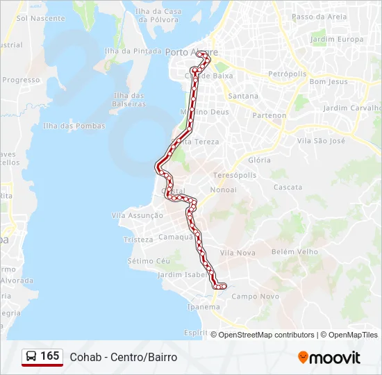 165 Bus Line Map