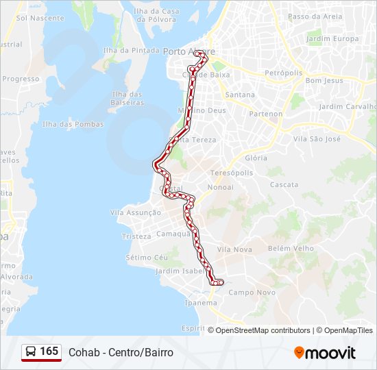 Rota da linha 013: horários, paradas e mapas - Cohab/Salgado Filho Via Upa  (Atualizado)