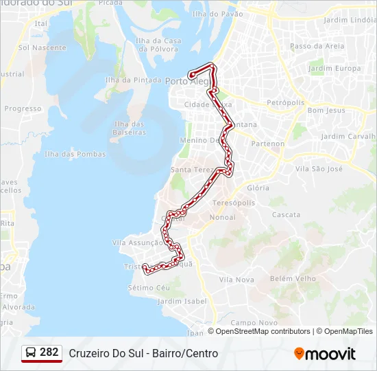 282 Bus Line Map