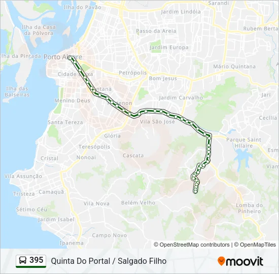 395 Bus Line Map