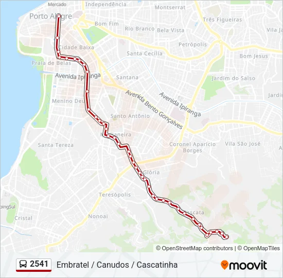 2541 Bus Line Map