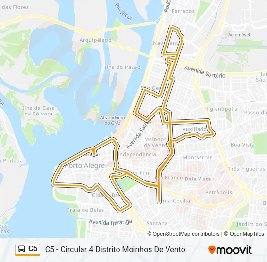 C5 Bus Line Map