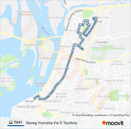 7041 Bus Line Map