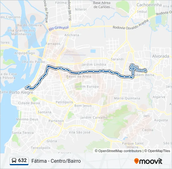 632 Bus Line Map