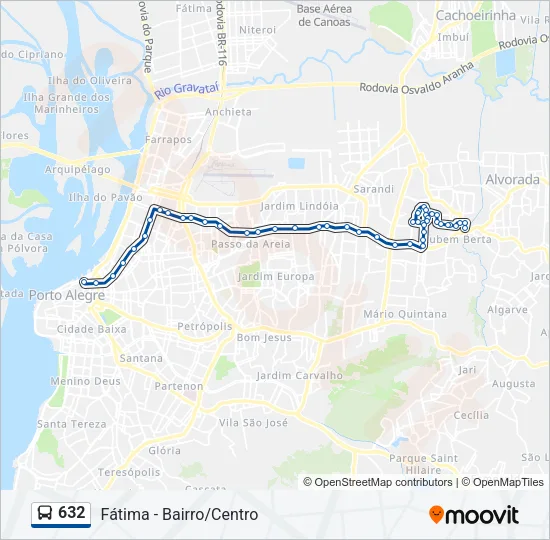632 Bus Line Map