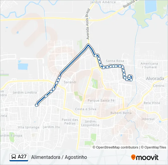 A27 Bus Line Map
