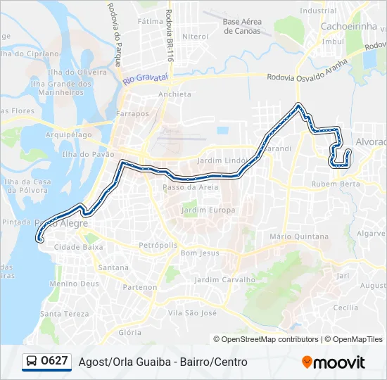O627 Bus Line Map