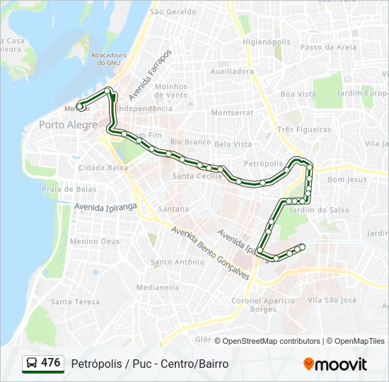 476 Bus Line Map