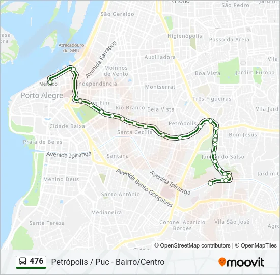 476 Bus Line Map