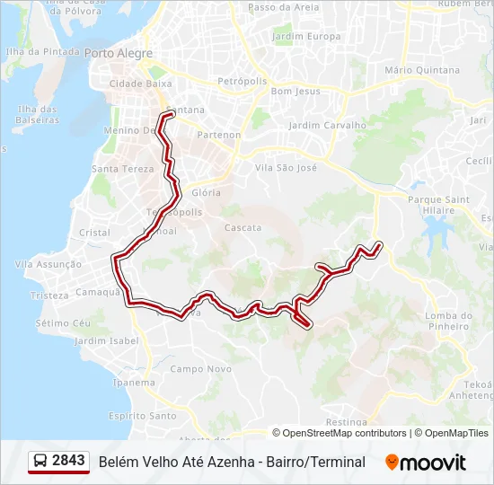 2843 Bus Line Map