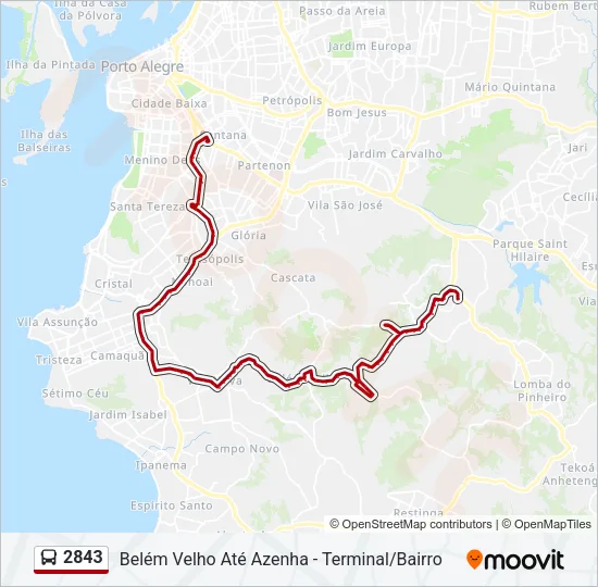 2843 Bus Line Map