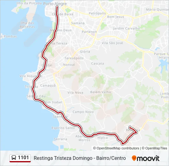 1101 Bus Line Map