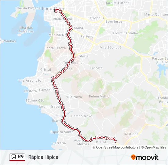 R9 Bus Line Map