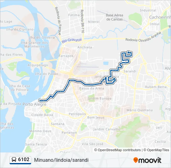 6102 Bus Line Map