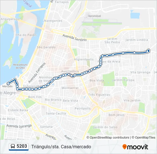 5203 Bus Line Map