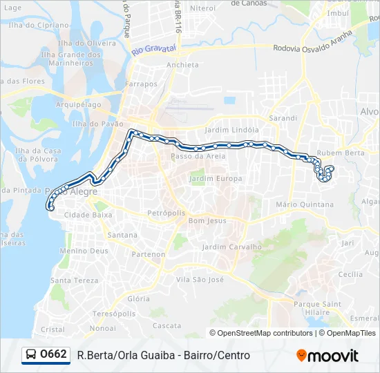 O662 Bus Line Map